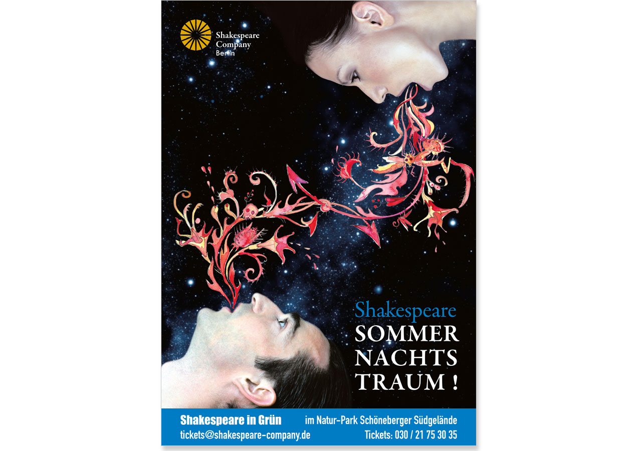 Plakat "Sommernachtstraum", Shakespeare Company Berlin