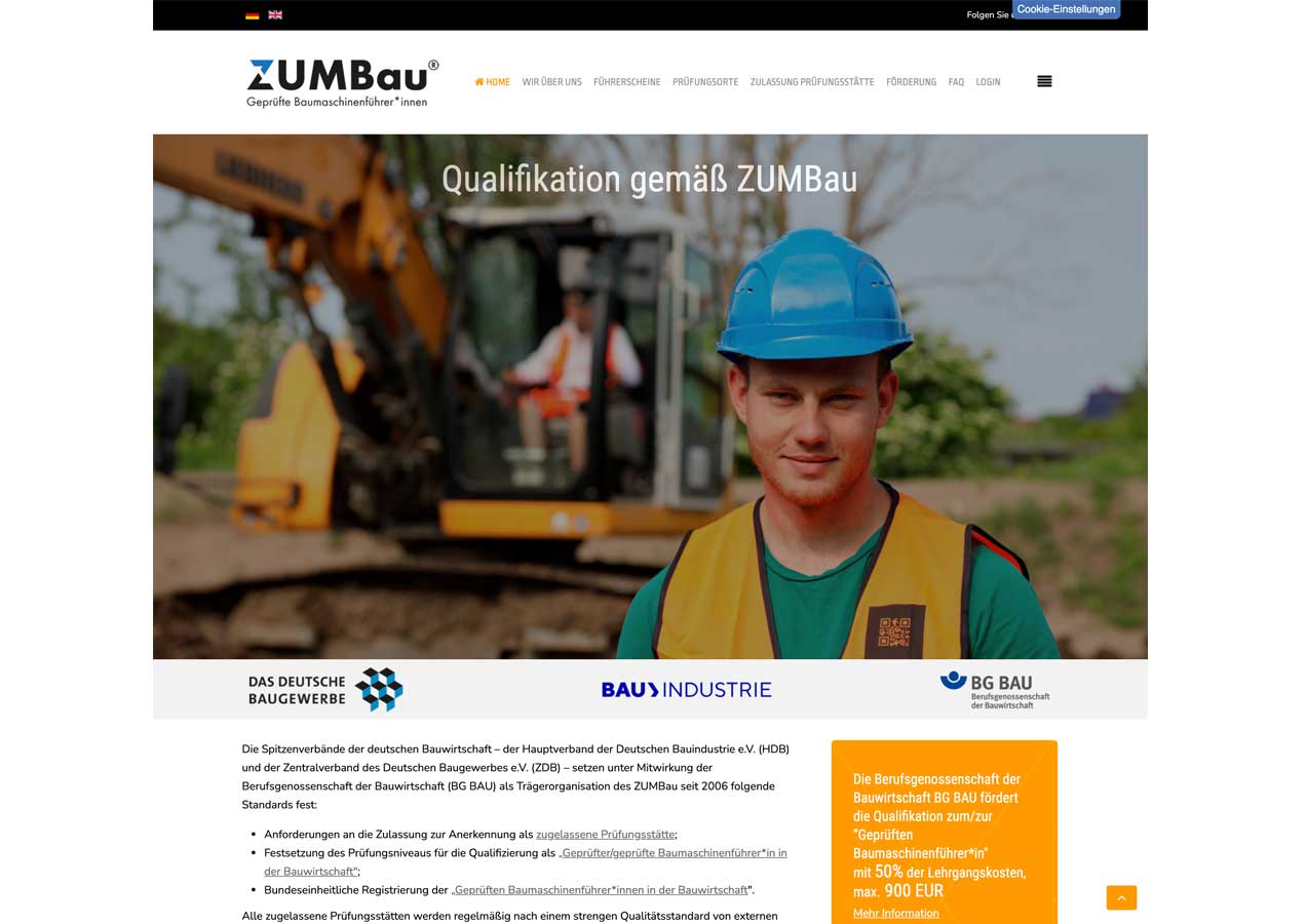 Website ZUMBau